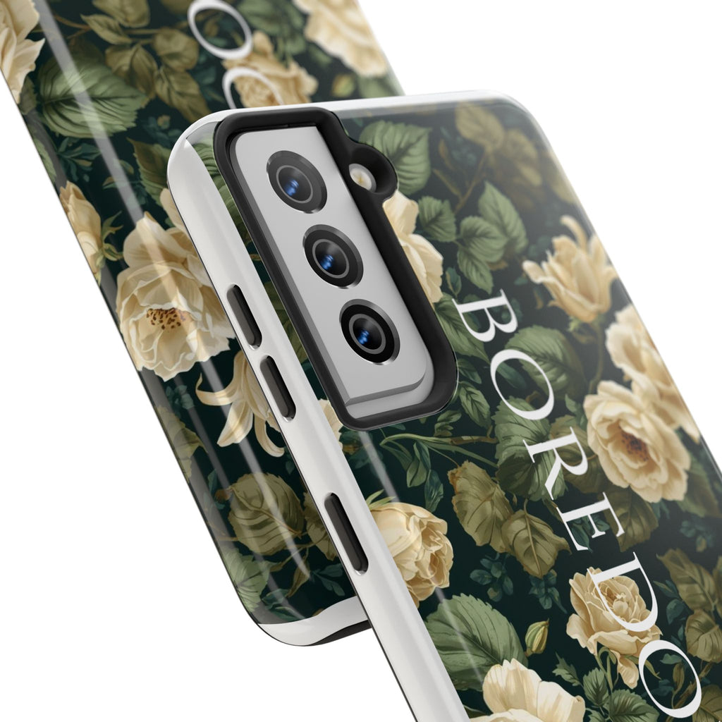 Floral Boredom Tough Phone Case, Durable Phone Cover, Gift for Her, Trendy Tech Accessories, Unique Flower Design, Stylish Phone Protection