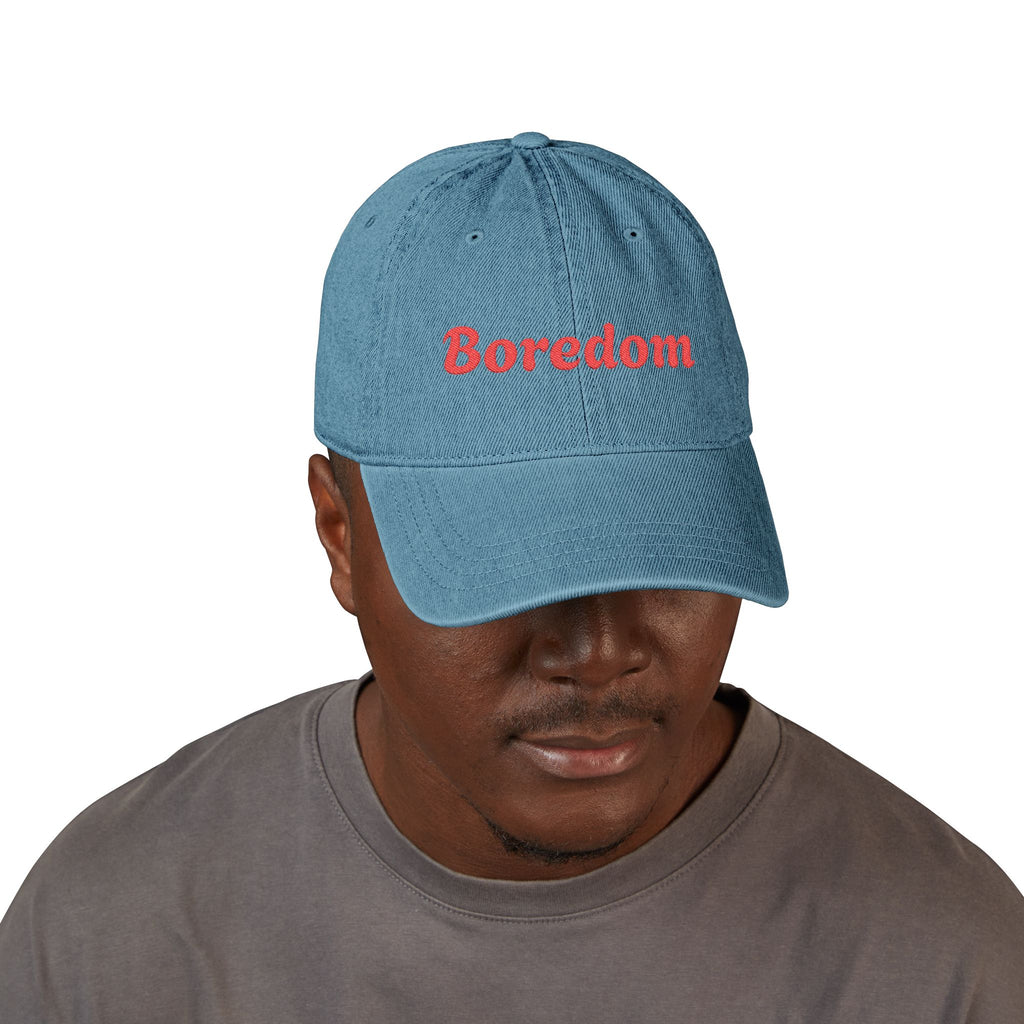 Embroidered Denim Hat - Boredom Cap