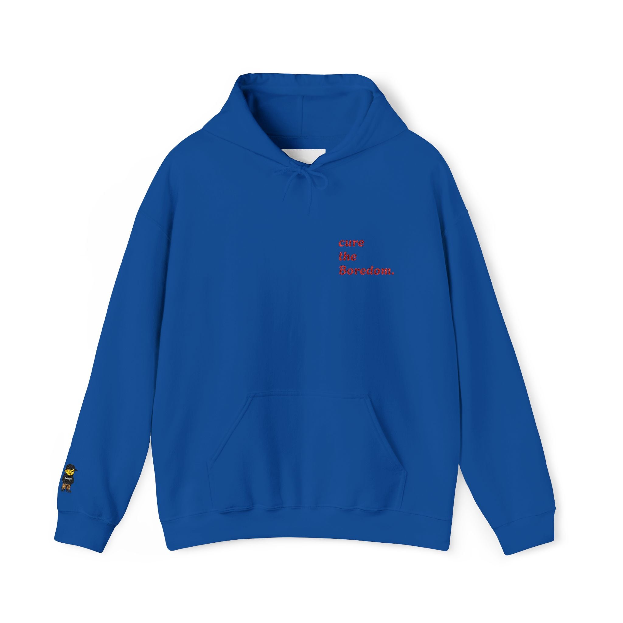 Cure the boredom embroided hoodie-Boredom