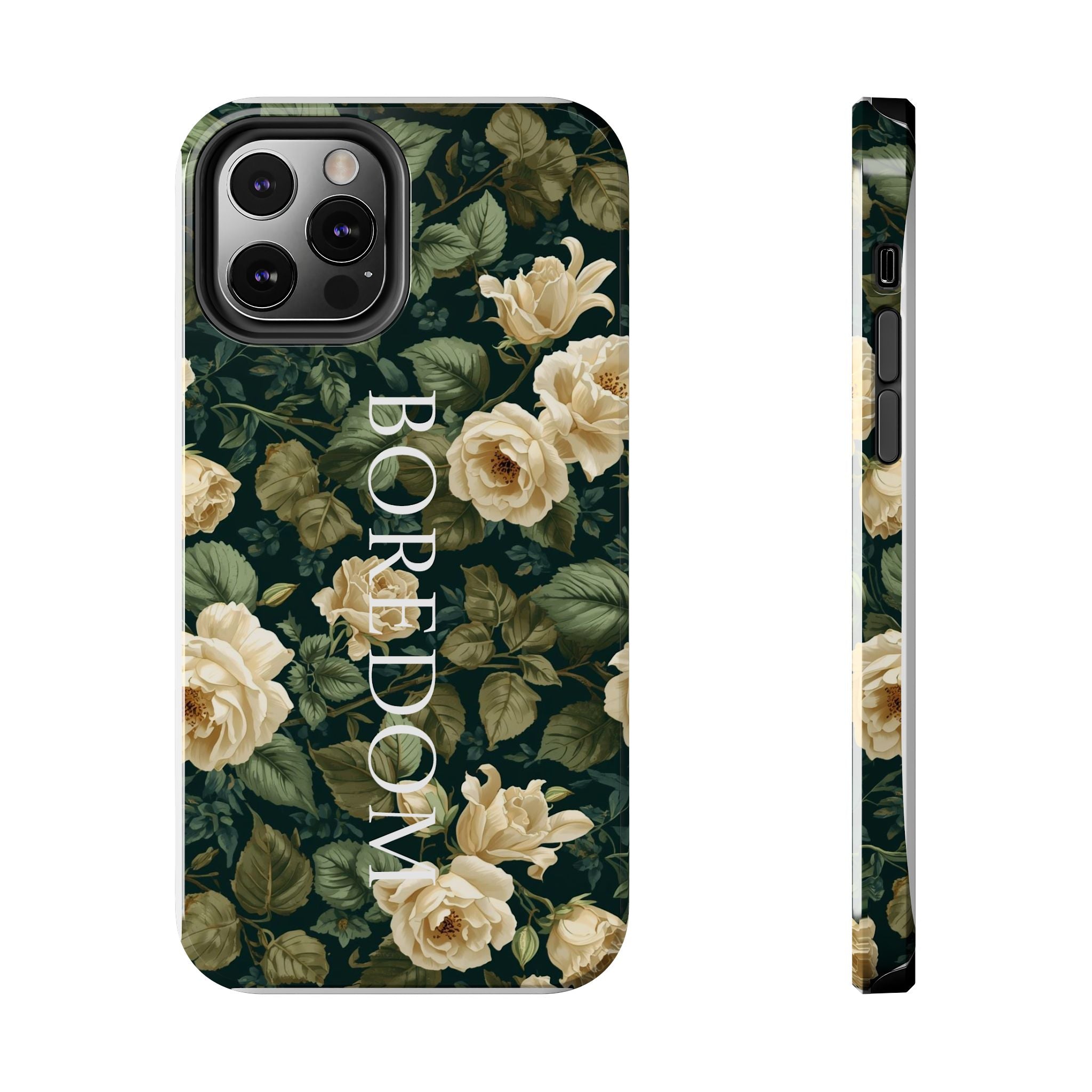Floral Boredom Tough Phone Case, Durable Phone Cover, Gift for Her, Trendy Tech Accessories, Unique Flower Design, Stylish Phone Protection