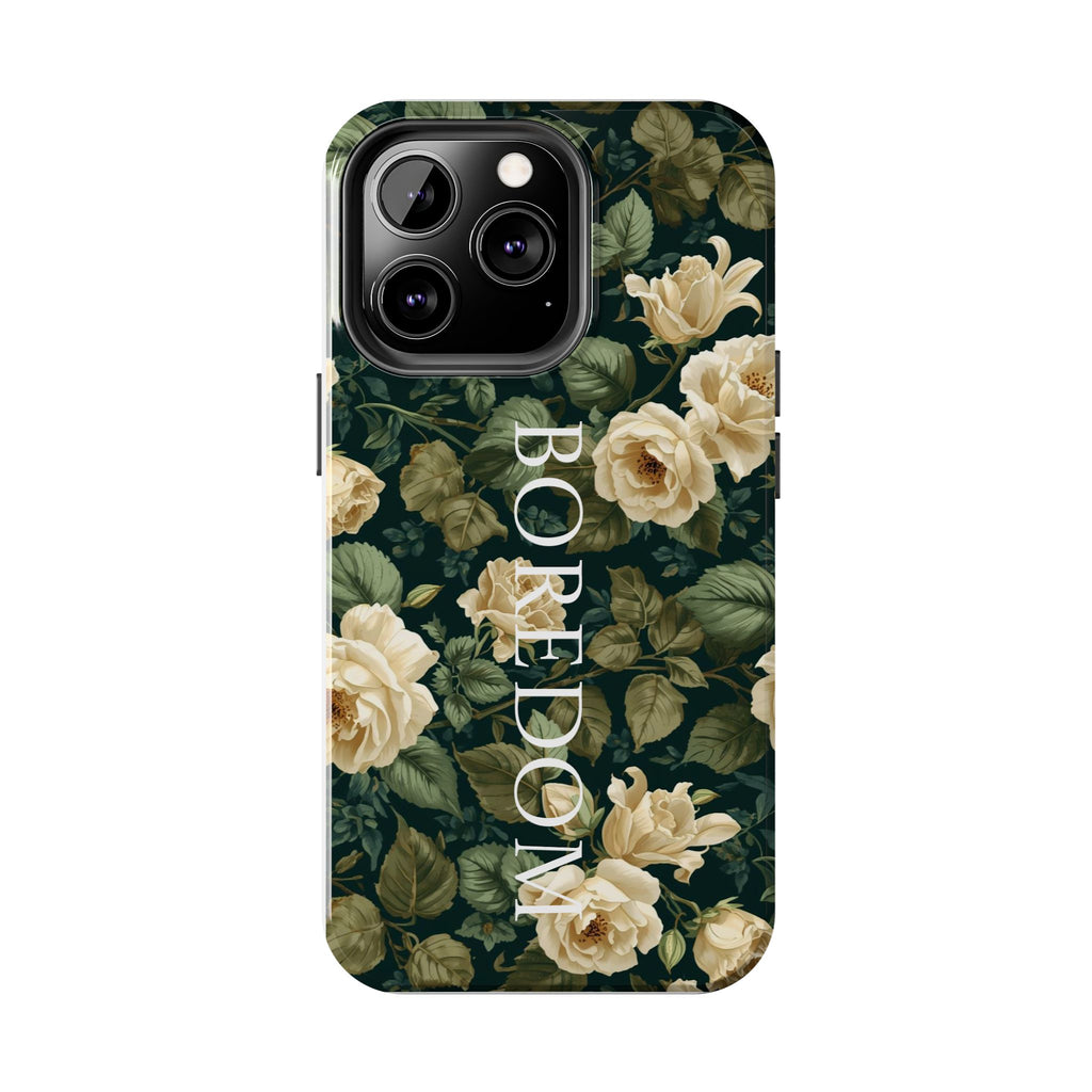 Floral Boredom Tough Phone Case, Durable Phone Cover, Gift for Her, Trendy Tech Accessories, Unique Flower Design, Stylish Phone Protection